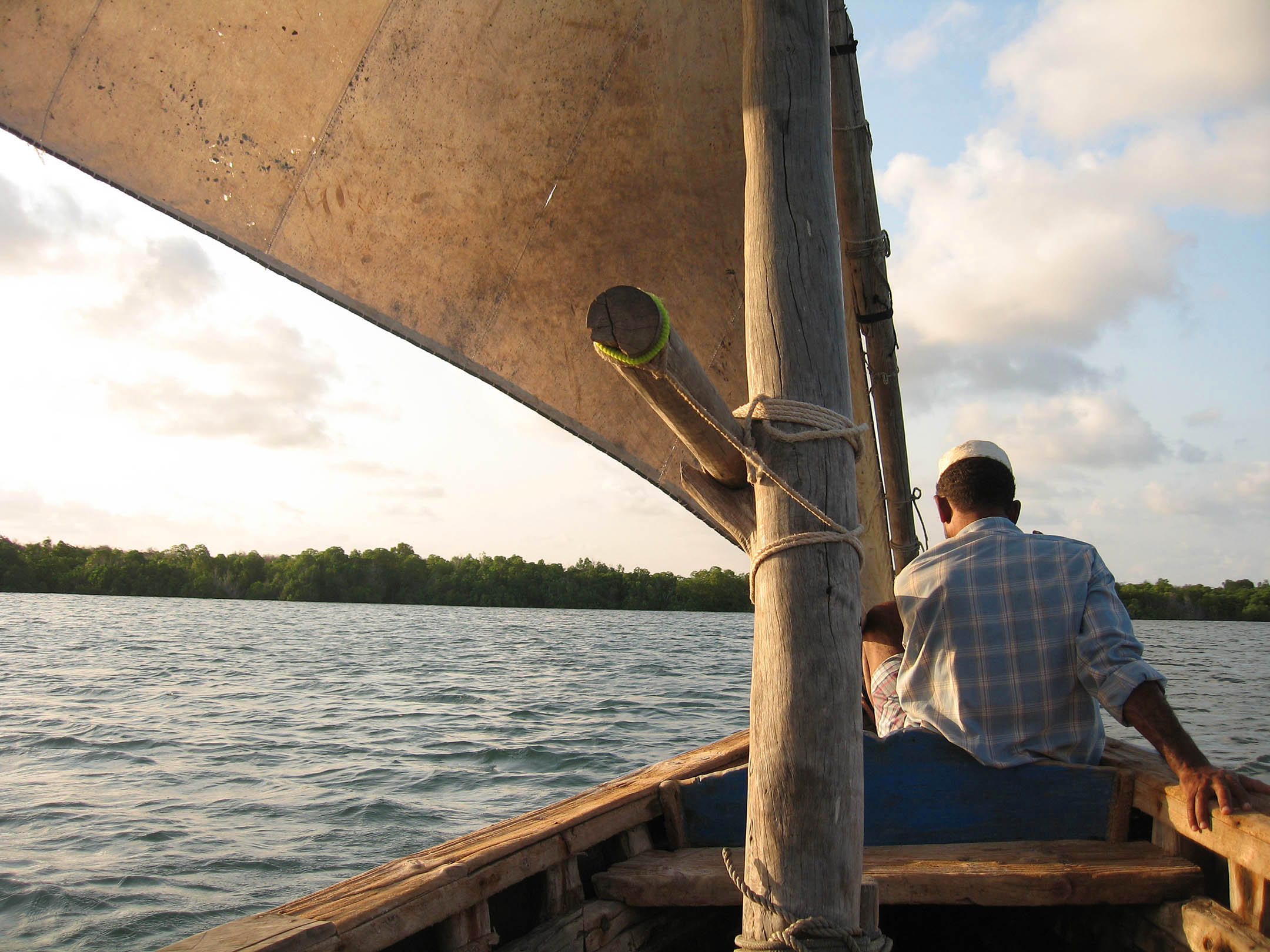 Traditional dhow sailing on the Kenyan coast